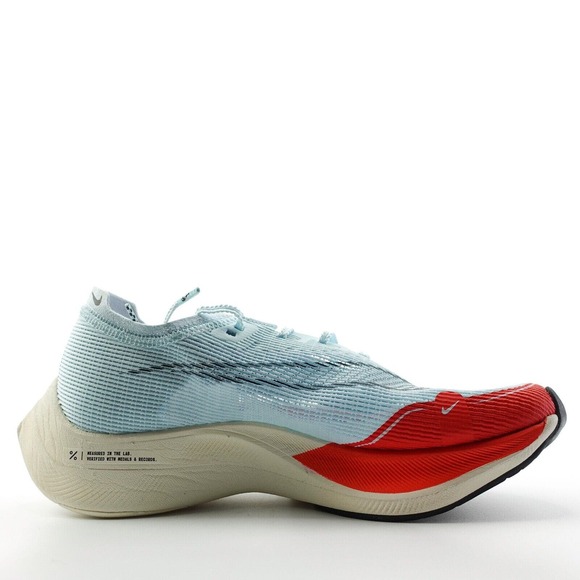 Nike ZoomX Vaporfly Next% 2 Glacier Blue Red CU4111-400 Mens Size 6.5 / Womens 8